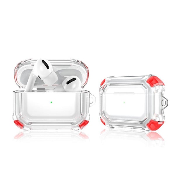 AirPods Pro color edge style clear TPU case - Red Red