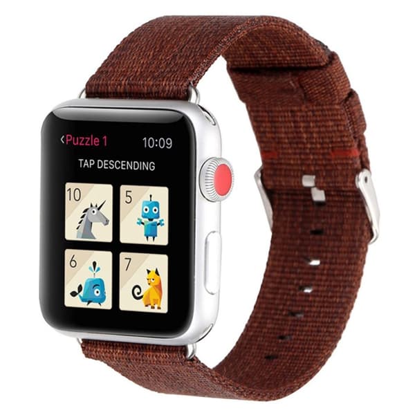 Apple Watch Series 5 40mm nylon Urrem - Brun Brown