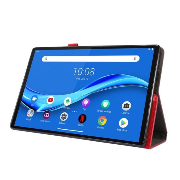 Crazy Horse Lenovo Tab M10 FHD Plus leather flip case - Red Red