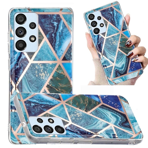 Marmormotiv Samsung Galaxy A53 5G skal - Blå/Grön Marmor Blå