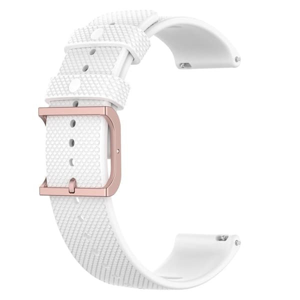 20 mm klockarmband i silikon med universell prickdesign - Vit Vit