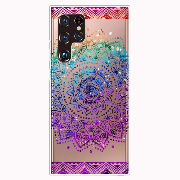 Deco Samsung Galaxy S22 Ultra skal - Färgglatt Mandala-Mönster multifärg