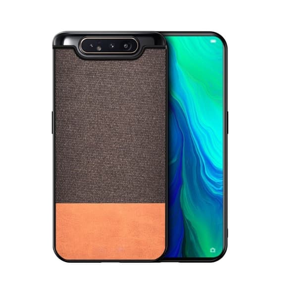 Berlin Samsung Galaxy A80 deksel - PU skinn + Klut / Kaffe Black
