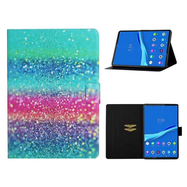 Lenovo Tab M10 FHD Plus vibrant pattern leather flip case - Glit Multicolor