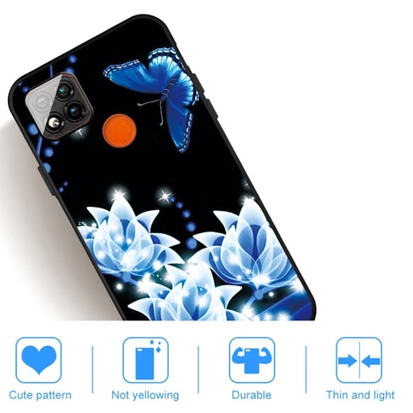 Imagine Xiaomi Redmi 9C Etui - Blå Blomst Blue