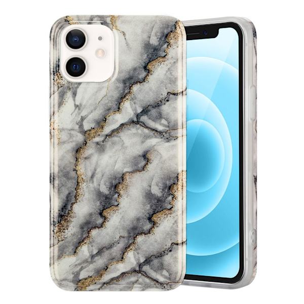 Marble iPhone 12 Mini Etui - Hvit White