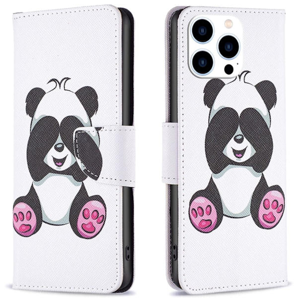 Wonderland iPhone 16 Pro flip kuoret - Panda White