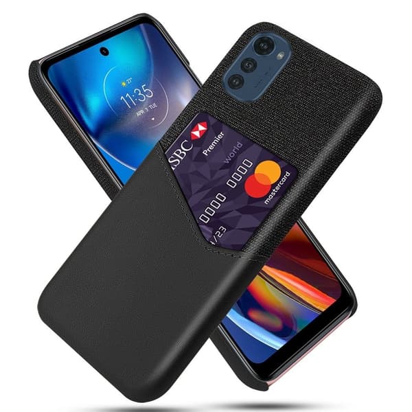 Bofink Motorola Moto E32 korttikotelo - Musta Black