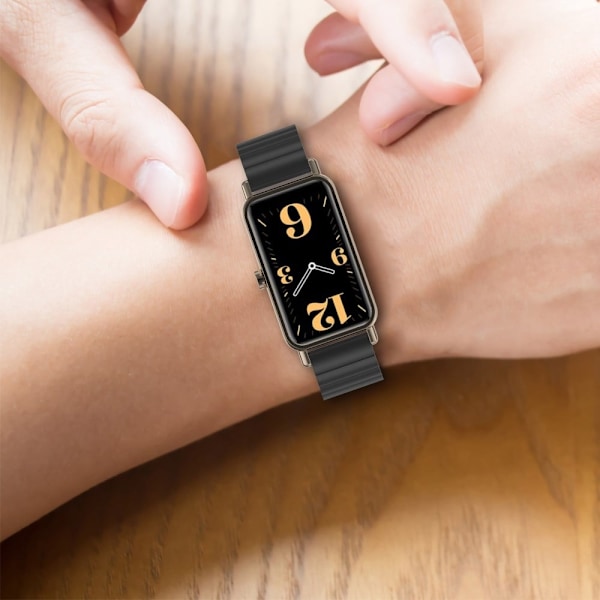 16mm Huawei Watch Fit Mini ruostumattomasta teräksestä valmistettu ranneke - Kulta Gold