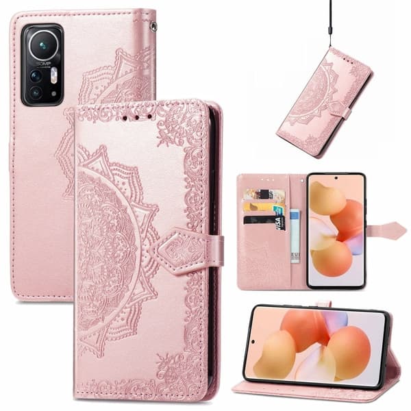 Mandala Xiaomi 12 / 12x Flippetui - Rose Gull Pink