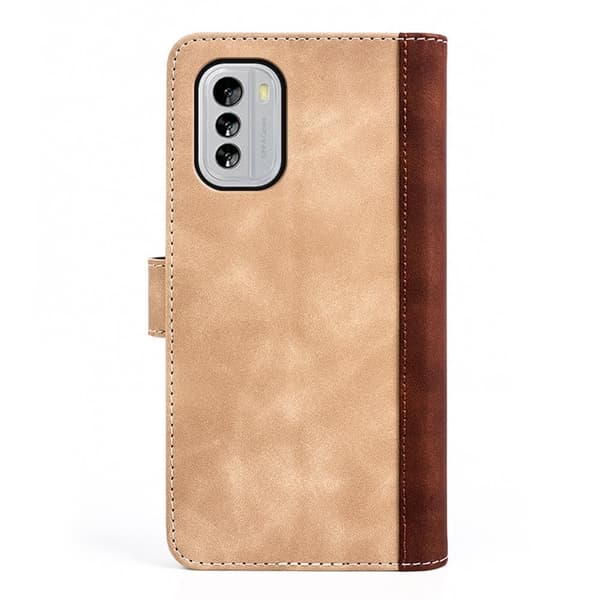 Tvåfärgat Nokia G60 fodral i läder - Brun Brun