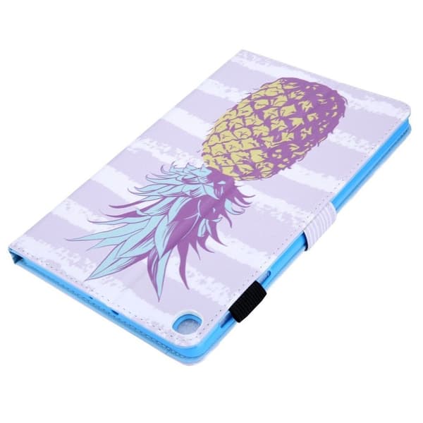 Samsung Galaxy Tab S5e kuviollinen monikulmainen nahkakotelo - Ananas Multicolor