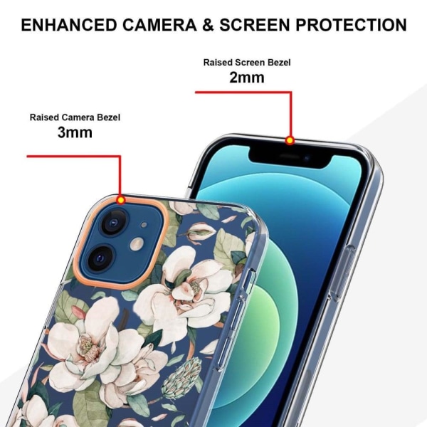 Supertunt och tåligt mjukfodral för iPhone 12 / 12 Pro - Grön Gardenia Grön