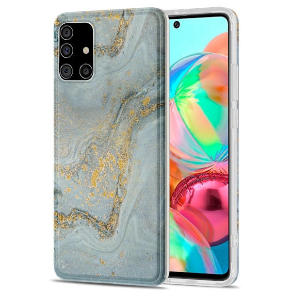 Marble Samsung Galaxy A71 5G Suojakotelo - Harmaa Silver grey