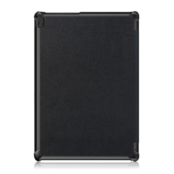 Lenovo Tab M10 tre-folds simpel læder flip etui - Sort Black