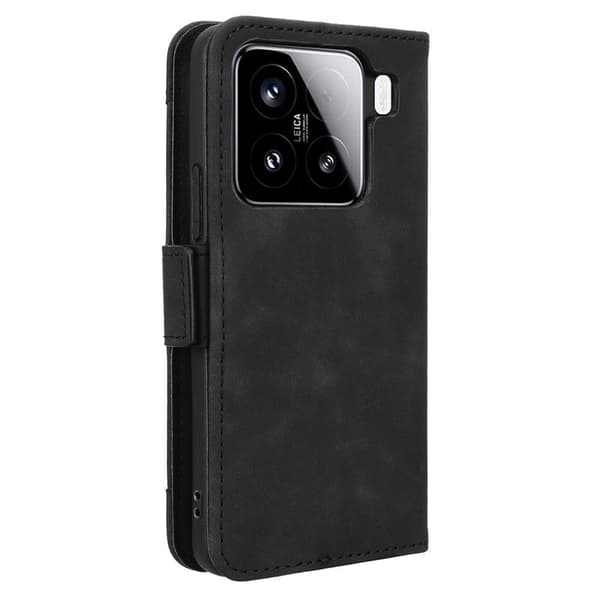 Moderne Xiaomi 15 læderetui med pung - Sort Black