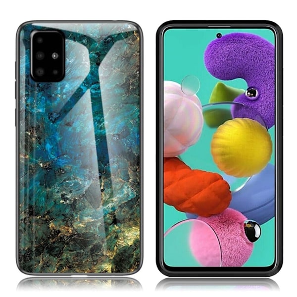 Fantasy Marmor Samsung Galaxy A51 skal - Smaragd Grön