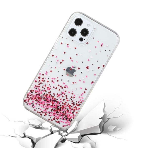 Mønstret fleksibelt etui i ny stil iPhone 12 Pro Max beskyttelse Pink