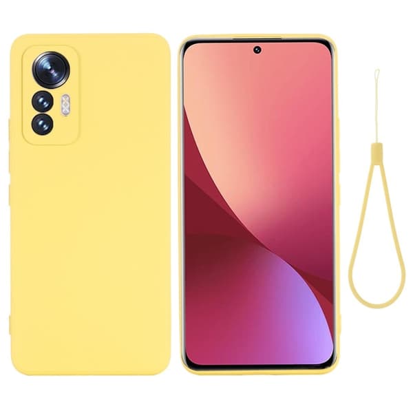 Matt flytende silikondeksel for Xiaomi 12 Lite - Gul Yellow