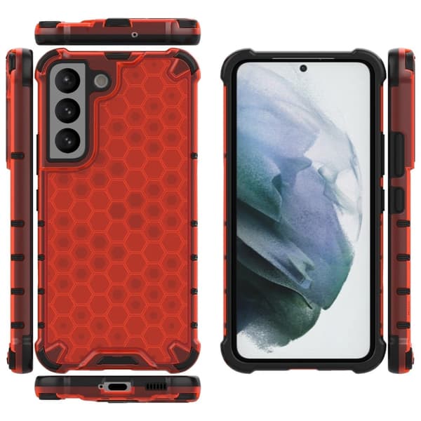 Bofink Honeycomb Samsung Galaxy S22 Etui - Rød Red