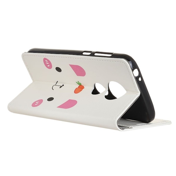 Motorola Moto E5 Play mønstret læder flip etui - Tegneserie Mønster Multicolor