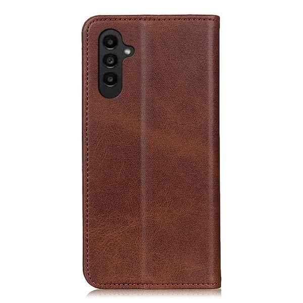 Flip Etui med Pung i Ekte Lær til Samsung Galaxy A14 - Kaffe Brown