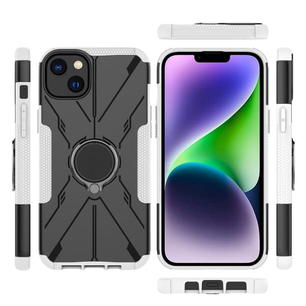 Magneettikannatin iPhone 14 Plus -puhelimelle - Valkoinen White