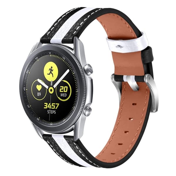 Honor MagicWatch 2 42 mm urrem i farvesplejset okselæder - Sort / Hvid White