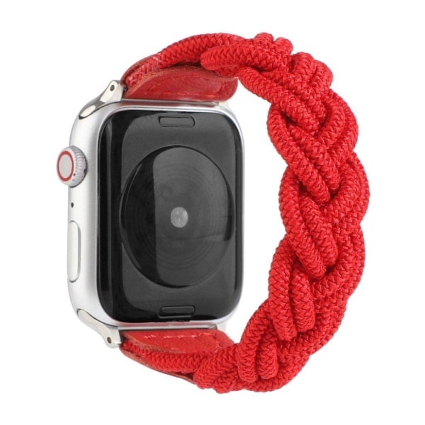 Apple Watch Series 6 / 5 44mm kudottu punottu kellonauha - Punainen Red