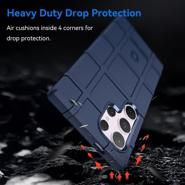 Rugged Shield Samsung Galaxy S24 Ultra deksel - Blå Blue
