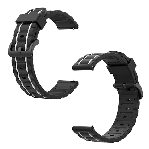 Fitbit Versa / 2 / Lite wavy silicone watch band - White Vit