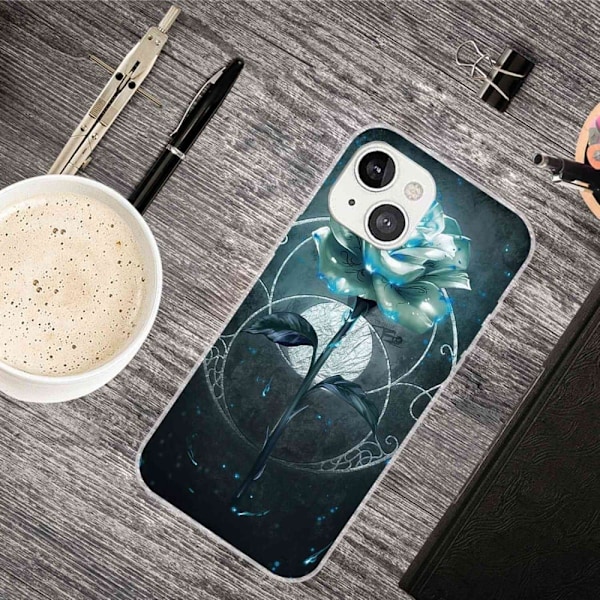 Deco iPhone 14 kotelot - Kukka Blue