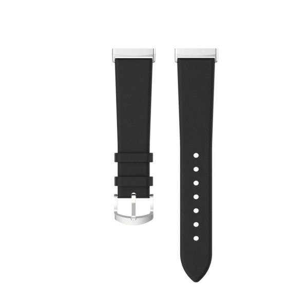 Fitbit Versa 3 / Sense hållbar läder klockarmband - svart Svart