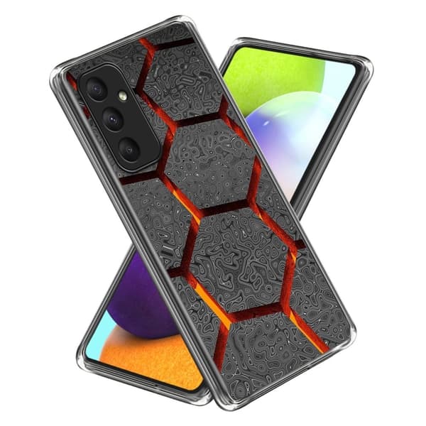 Deco Samsung Galaxy A35 cover - Mørk Geometrisk Black
