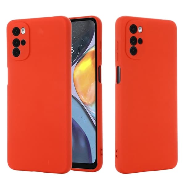 Matte Liquid Silikone Cover til Motorola Moto G22 - Rød Red