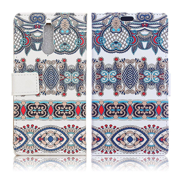 Huawei Mate 10 Lite uniikki nahkakotelo - Muinaiset kuviot Multicolor
