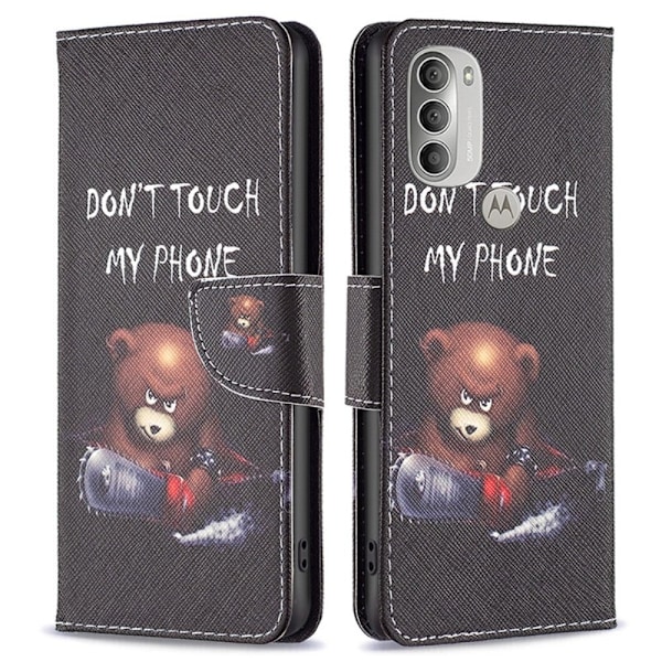 Wonderland Motorola Moto G51 5G flip etui - Bjørn Black