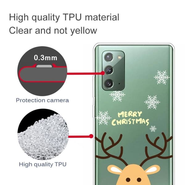 Juleveske til Samsung Galaxy Note 20 - Elg Og Snø Brown