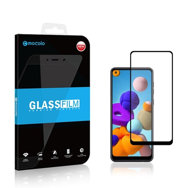 MOCOLO HD Samsung Galaxy A21 skärmskydd i härdat glas Transparent
