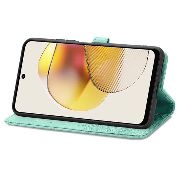 Mandala läder Motorola Moto G73 fodral - Grön Grön