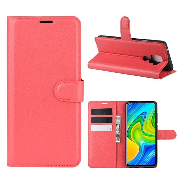 Classic Xiaomi Redmi Note 9 flip etui - Rød Red
