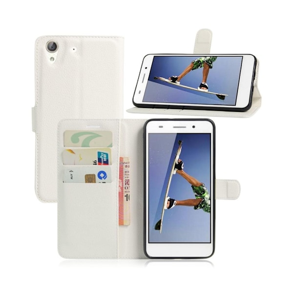 Stauning læder-etui til Huawei Y6 II - Hvid White