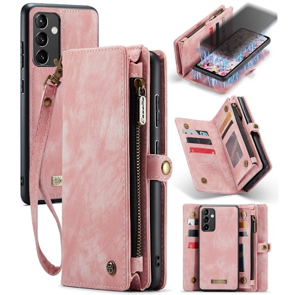 CaseMe Samsung Galaxy A54 Pung med Lynlås - Lyserød Pink
