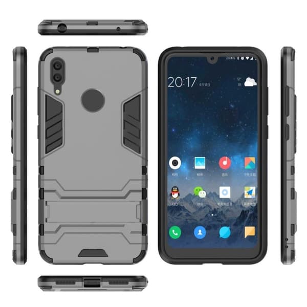 Huawei Y7 2019 kul vakt hybrid deksel  - Grå Silver grey
