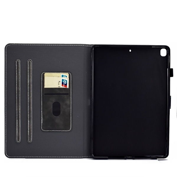 iPad 10.2 (2019) / Air (2019) flipfodral i läder med fast tema - Svart Svart