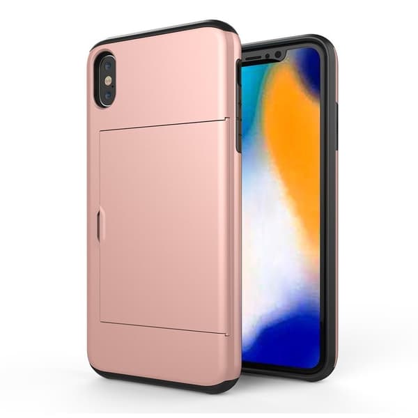 iPhone 9 Plus beskyttelsescover af hybrid materiale - Rose Gull Multicolor