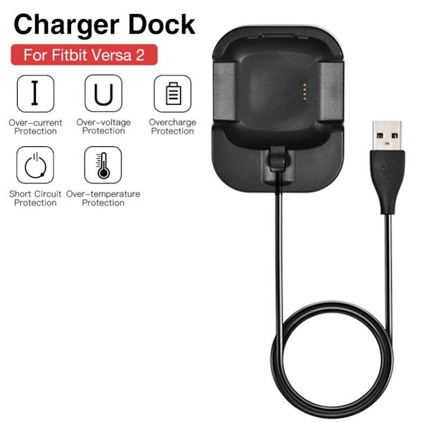 Fitbit Versa 2 USB-dockingstation til opladning Black