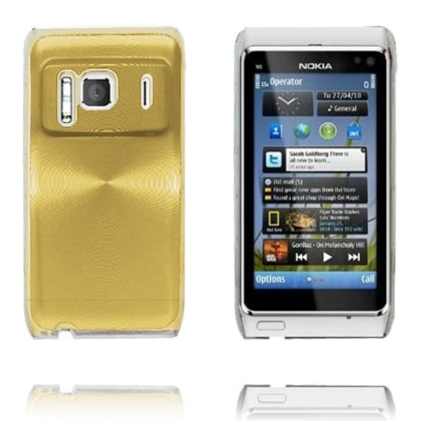 Aluminium Shield Transparent Kant (Guld) Nokia N8 Cover Gold