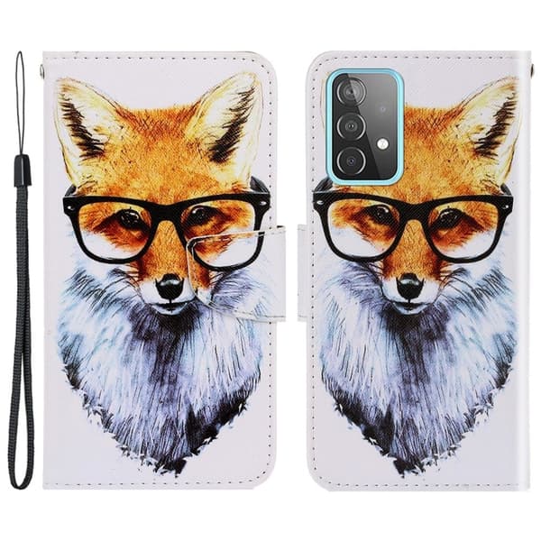 Wonderland Samsung Galaxy A53 5G Läppäkotelo - Fox Multicolor