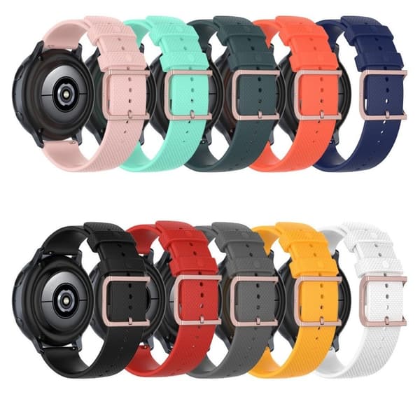 Silicone watch band for Samsung Galaxy Watch 3 (41mm) / Active - Grey Silvergrå